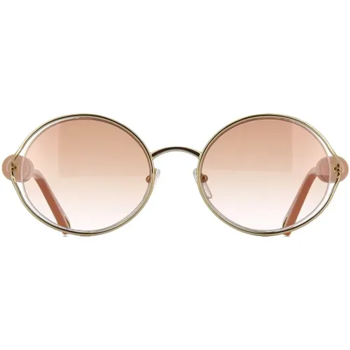 Metall Sonnenbrille Stilvolle Moderne Frau - Chloé - Modalova