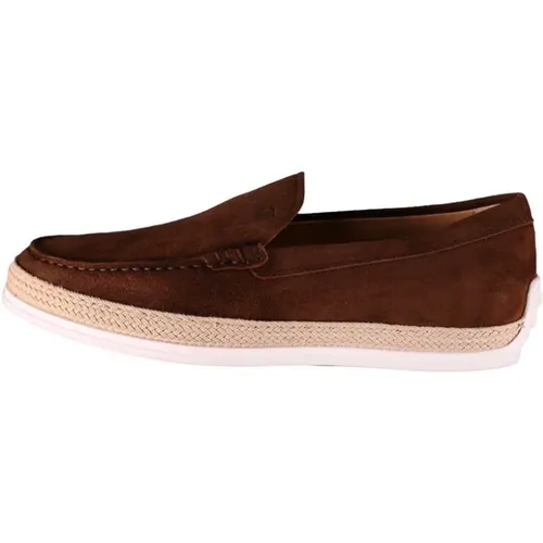 Suede Loafer in Dark , male, Sizes: 7 UK, 8 UK, 10 UK, 9 UK, 11 UK - TOD'S - Modalova