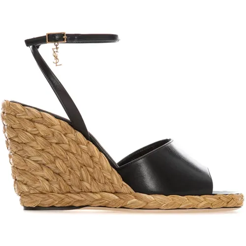 Wedge Espadrille Sandals , female, Sizes: 2 UK - Saint Laurent - Modalova