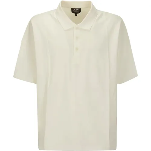 Ecru Polo Shirt , male, Sizes: S, L - A.p.c. - Modalova