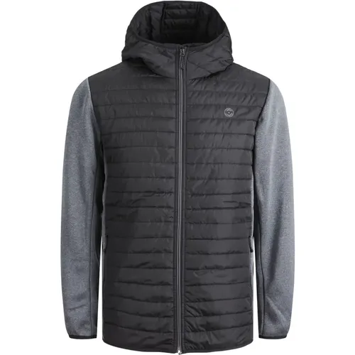 Gesteppte Kapuzenübergangsjacke , Herren, Größe: L - jack & jones - Modalova