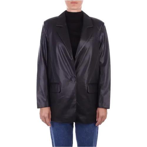 Schwarze Reißverschluss Doppelreiher Jacke , Damen, Größe: XS - Only - Modalova