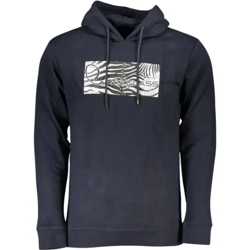 Blaues Kapuzensweatshirt - Gemütlich & Stylisch , Herren, Größe: XL - Cavalli Class - Modalova