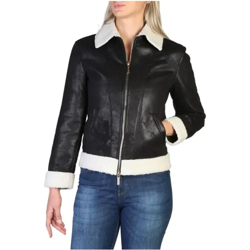 Faux Fur Collar Bomber Jacket , female, Sizes: XS - Armani Exchange - Modalova