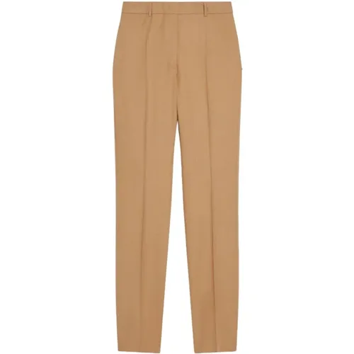 Braune Flanellhose mit Kristallverzierung - SPORTMAX - Modalova