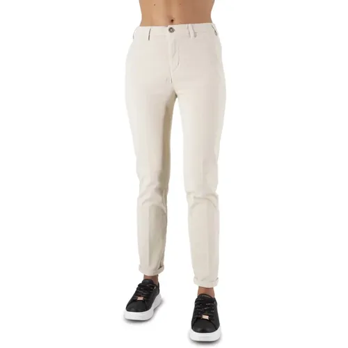 Chino Pantalone Briana Cream , female, Sizes: XL, 2XL, L - 40Weft - Modalova