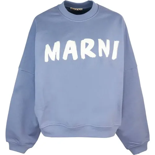 Cotton Jersey Sweater , female, Sizes: 2XS, S - Marni - Modalova