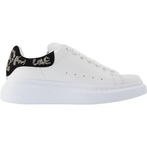 Black and White Leather Oversize Sneakers , female, Sizes: 7 UK - alexander mcqueen - Modalova