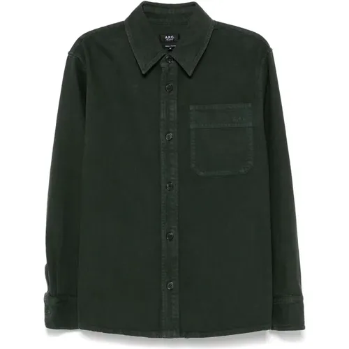 Cotton Overshirt , male, Sizes: XL, L - A.p.c. - Modalova