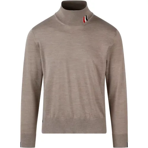 Thom , Tricolor Turtleneck Pullover Fw23 , male, Sizes: L, M - Thom Browne - Modalova