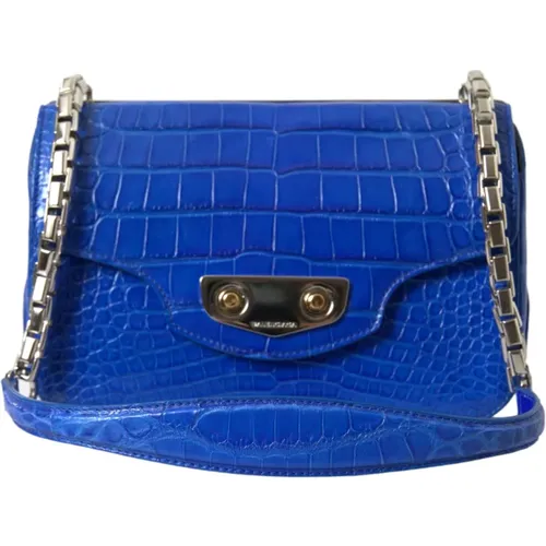 Elegant Alligator Leather Shoulder Bag , female, Sizes: ONE SIZE - Balenciaga - Modalova