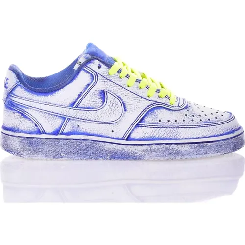 Handgefertigte Blaue Sneakers Customized Schuhe , Herren, Größe: 37 1/2 EU - Nike - Modalova