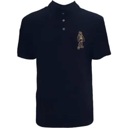 Short Sleeve Polo Shirt with Embroidered Cartoon Eagle Logo , male, Sizes: M, L, 2XL, XL - Emporio Armani - Modalova