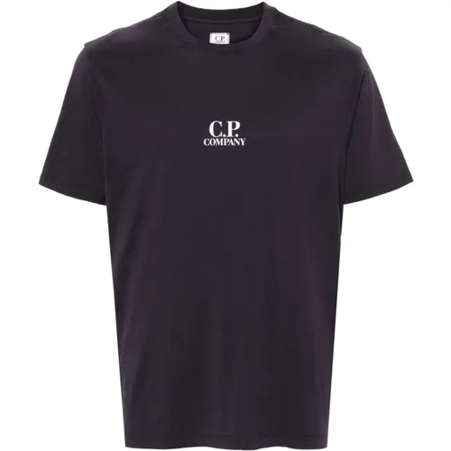 Bedrucktes Logo-T-Shirt , Herren, Größe: L - C.P. Company - Modalova