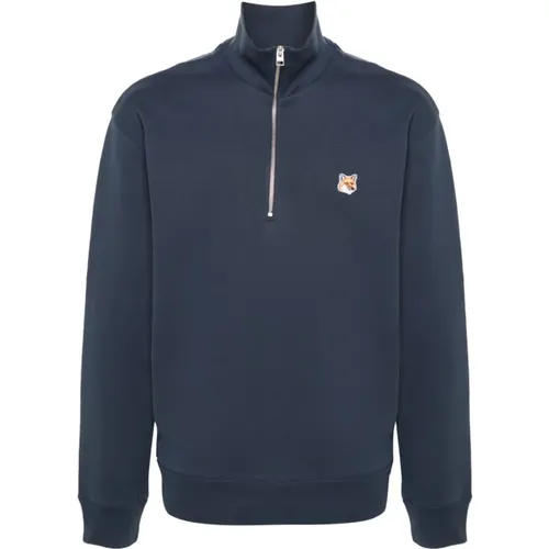 Blauer Pullover mit Stil - Maison Kitsuné - Modalova