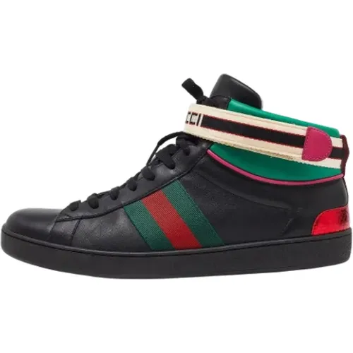 Pre-owned Leather sneakers , male, Sizes: 9 UK - Gucci Vintage - Modalova
