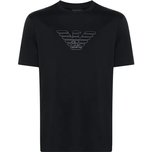 Stylish T-shirts and Polos with Logo Embroidery , male, Sizes: 2XL, M, L, S - Emporio Armani - Modalova