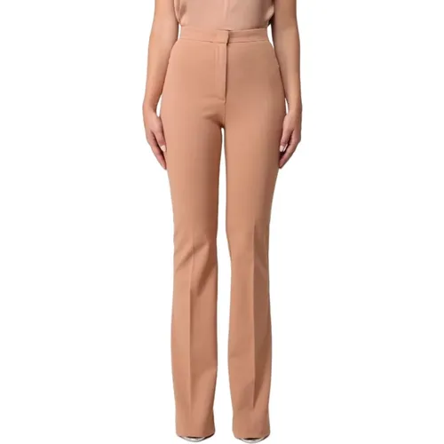 Beige Hose mit hoher Taille und ausgestelltem Bein , Damen, Größe: M - pinko - Modalova