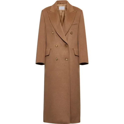 Fungo Camel Coat with Peak Lapels , female, Sizes: 2XS, XS, S, 3XS - Max Mara - Modalova