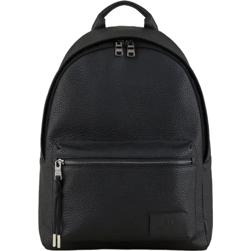 High-Quality Faux Leather Backpack , male, Sizes: ONE SIZE - Armani Exchange - Modalova
