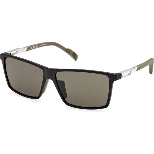 Sport Sonnenbrille Sp0058 Schwarz , unisex, Größe: 60 MM - Adidas - Modalova