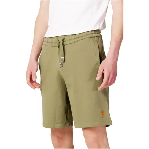 Grüne Baumwollshorts mit Schnürung , Herren, Größe: XL - U.S. Polo Assn. - Modalova