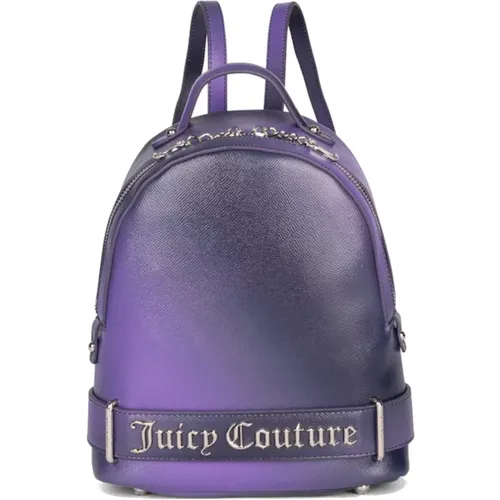 Lila Rucksack mit Metall-Logo-Buchstaben - Juicy Couture - Modalova