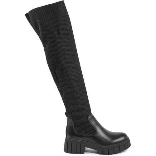 Synthetic Leather High Heel Boot , female, Sizes: 5 UK, 3 UK - 19v69 Italia - Modalova