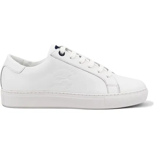 Stilvolle weiße Ledersneaker , Herren, Größe: 41 EU - PAUL & SHARK - Modalova