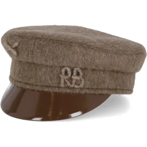 Brauner Bestickter Logo-Damenhut , Damen, Größe: S - Ruslan Baginskiy - Modalova