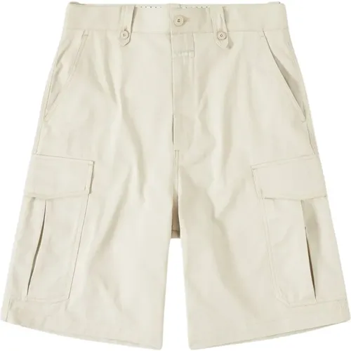 Cargo Bermuda shorts with buttoned waistband and flap pocket , male, Sizes: W31, W30, W33, W34, W32 - closed - Modalova
