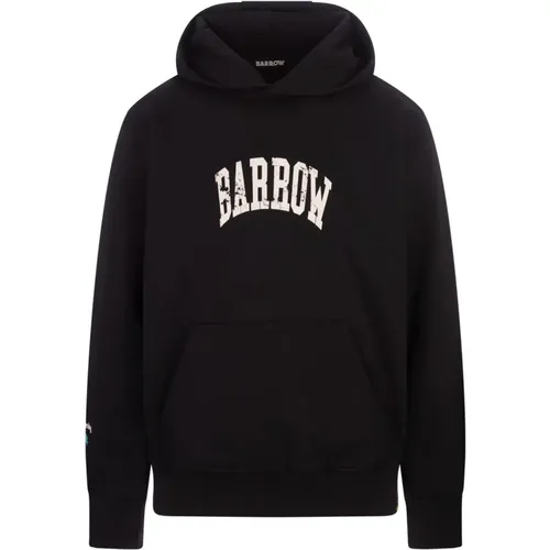 Vintage Schwarzer Hoodie mit Buchstabendruck , Damen, Größe: S - BARROW - Modalova