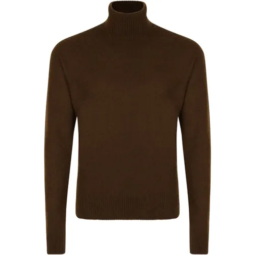 Walnut Cashmere-Silk Blend Sweatshirt , male, Sizes: M, L - Tom Ford - Modalova