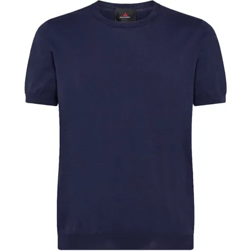 Soft Cotton and Silk Blend Tricot T-Shirt , male, Sizes: S, 2XL - Peuterey - Modalova