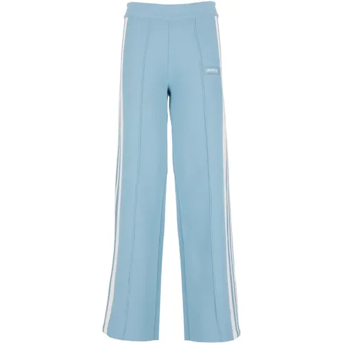 Light Viscose Trousers with Contrasting Bands , female, Sizes: M - Autry - Modalova