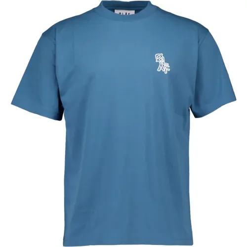 Layered Logo Tee Blaues Shirt,Layered Logo Tee Off - Olaf Hussein - Modalova