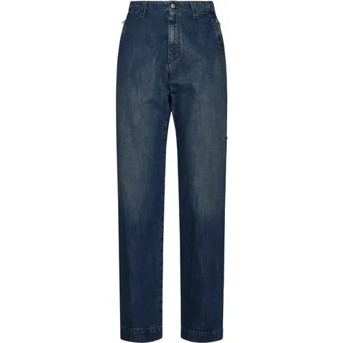 Indigo Wide Leg Denim Jeans , Herren, Größe: L - MM6 Maison Margiela - Modalova