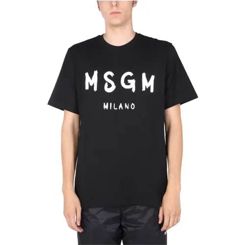 T-Shirts , Herren, Größe: M - MSGM - Modalova