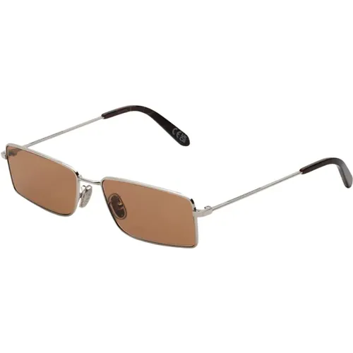 Brown Marble Sunglasses Chopper Style , unisex, Sizes: 55 MM - Retrosuperfuture - Modalova