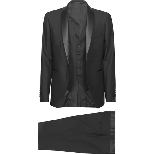 Ceremony Dress with Shawl Collar , male, Sizes: L, M, XL - Tagliatore - Modalova