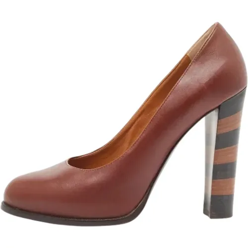 Pre-owned Leather heels , female, Sizes: 6 UK - Fendi Vintage - Modalova