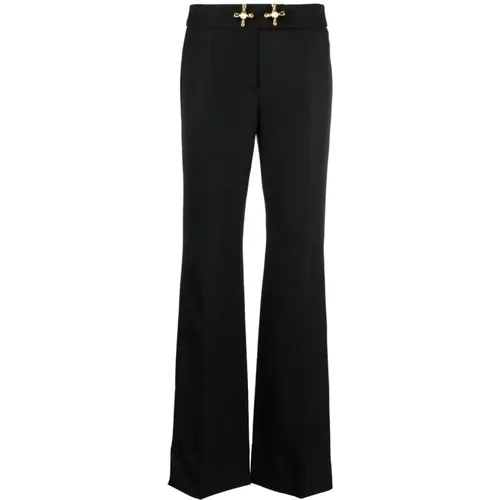 Wide Wool Trousers , female, Sizes: S - Moschino - Modalova