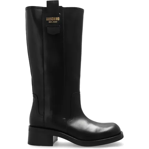 Leather boots , female, Sizes: 5 UK, 4 UK, 3 UK, 6 UK - Moschino - Modalova