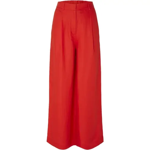Wide Trousers , female, Sizes: M, S - Selected Femme - Modalova