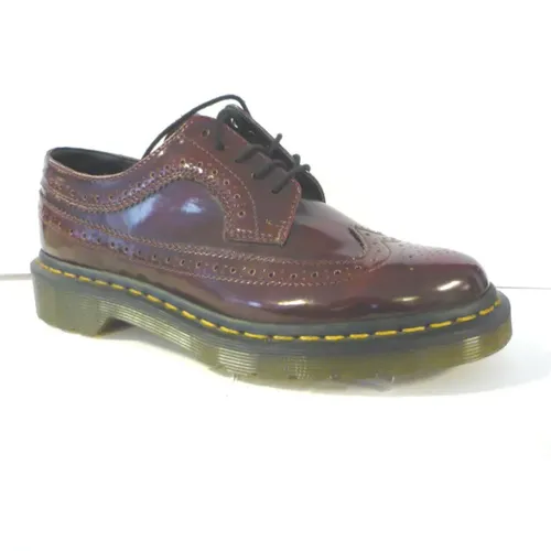 Burgundy Glossy Shoes , male, Sizes: 6 UK - Dr. Martens - Modalova