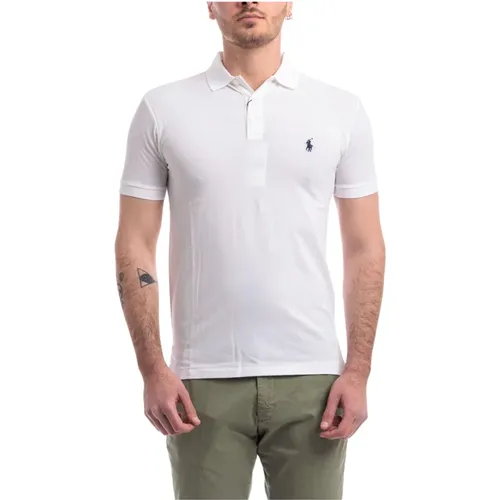 Slim Cotton Stretch Polo Shirt , Herren, Größe: L - Polo Ralph Lauren - Modalova