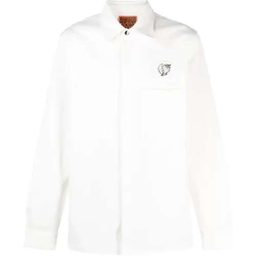 Cotton Logo Print Shirt , male, Sizes: L - SKY High Farm - Modalova