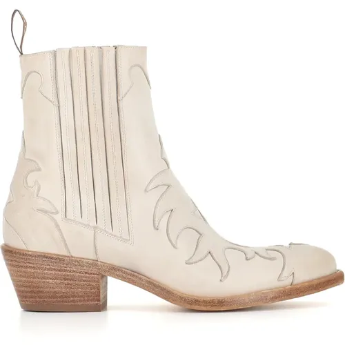 Texano Leather Boots with Elastic Inserts , female, Sizes: 4 1/2 UK - Sartore - Modalova