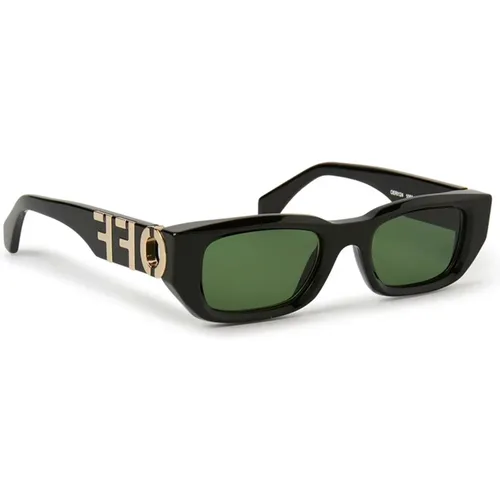 Schwarz/Grüne Katze Sonnenbrille Fillmore,Fillmore Sonnenbrille Unisex Stil OERI124,Stylische Sonnenbrille - Off White - Modalova