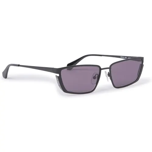 Richfield Sonnenbrille Schwarz/Grau Katze , unisex, Größe: 56 MM - Off White - Modalova